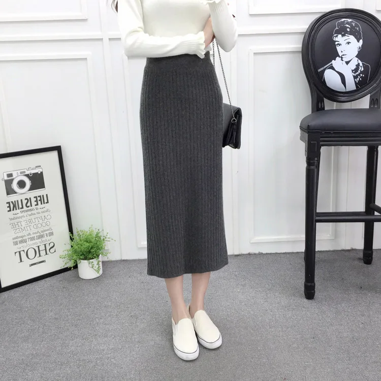 wool skirt grey 05
