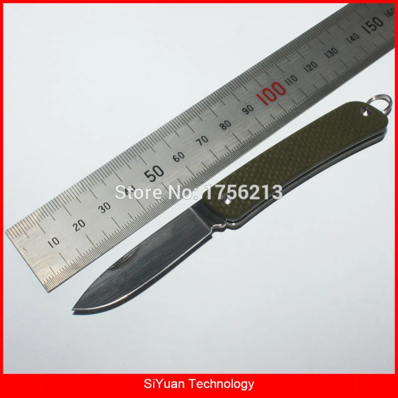 

Mack Walker SRM WA611 Mini EDC Pocket Folding Knife Sandvik 12C27 Blade G10 Handle with Scissors Keyring
