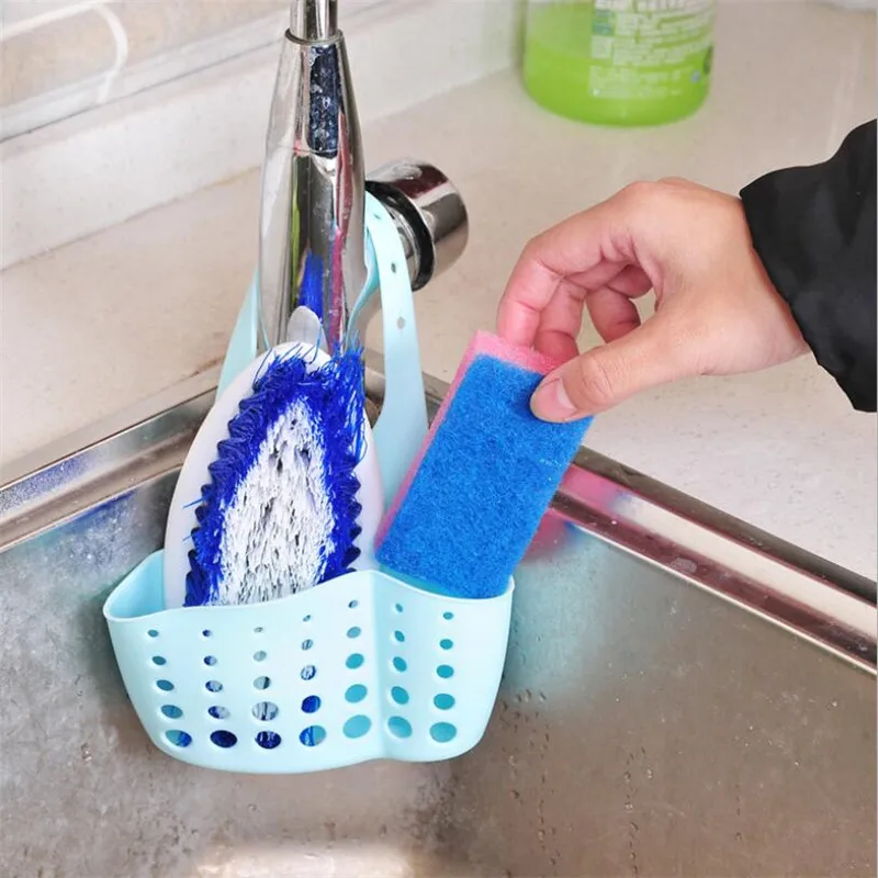 Multifunction sink drain basket storage kitchen accessory Portable Home Kitchen Hanging Drain Bag Basket Bath Storage Tools04