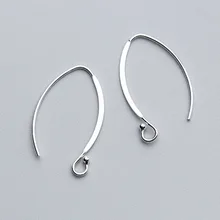 2 шт./лот, 925 пробы, Серебряные Крючки для сережек, толщина 0,8 мм, модные, ручной работы, крючок для ушей, сделай сам, для женщин, для изготовления ювелирных изделий