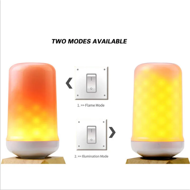 

E27 2/3/5W LED Flame Effect Fire Light Bulbs Flickering Emulation Decorative Lamps Simulated Vintage Flame Bulb for Club Bar Bed