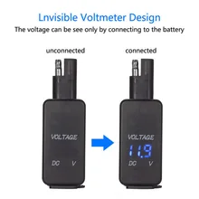 12 В мотоцикл SAE к USB два порта кабель зарядное устройство для адаптера светодиодный вольтметр автомобильный Стайлинг