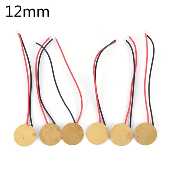 

6Pcs 12mm 15mm Pickup Piezo Disc Elements With Leads Cigar Box Guitar Pickup Repair Luthier Tool
