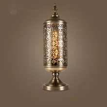 Американский подвесной Ретро декоративный прикроватный столик, лампа для спальни Юго-Восточной Азии, винтажный Железный художественный офисный кабинет, светодиодный Настольный светильник