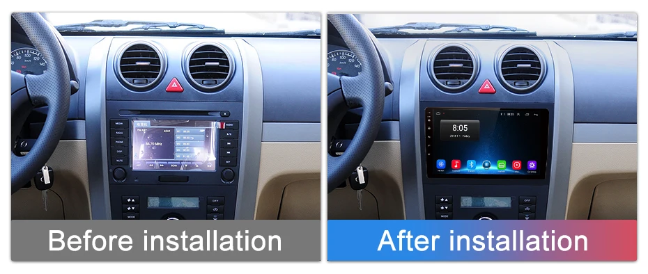 Excellent Junsun V1 2G+32G Android 8.1 Car Radio Multimedia Video Player Navi GPS For Haval Hover Great Wall H5 H3 2010 2011 2012 2din 8