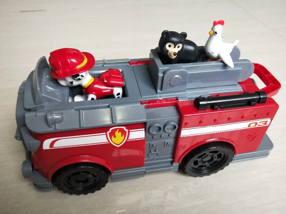 Горячая Подлинная Paw Patrol chase marshall's ride n rescue/Автомобильная фигурка оригинальная коробка