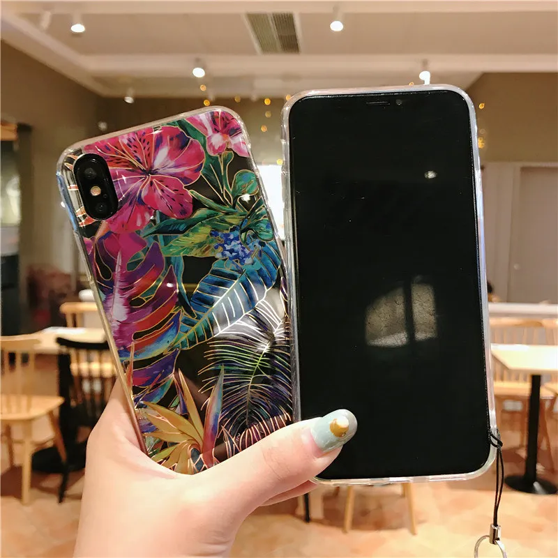 Plating floral iPhone 7 plus case (7)