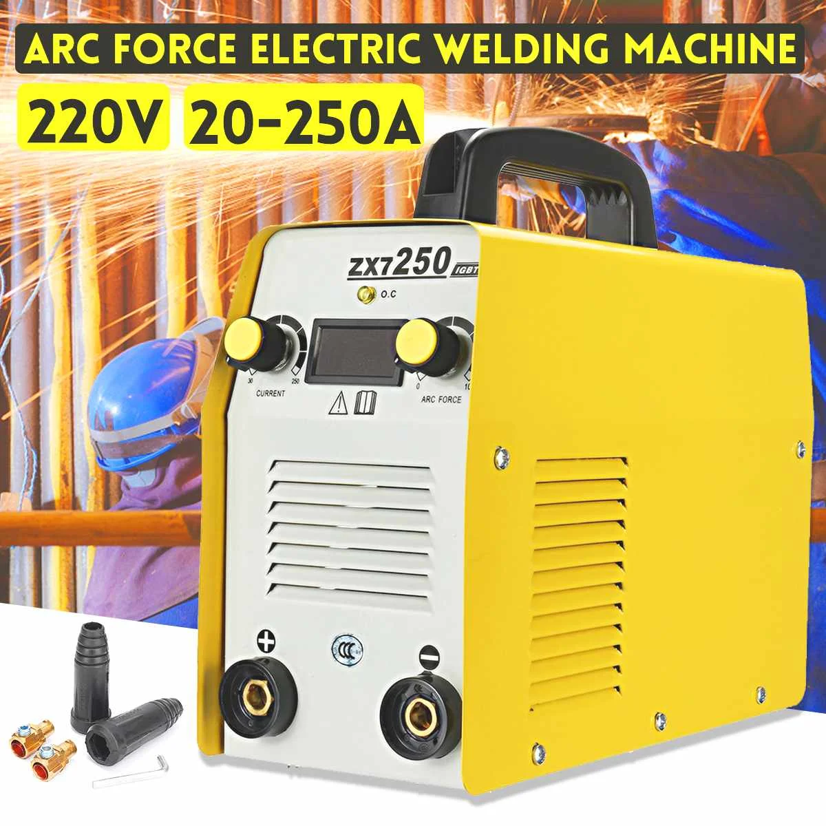 

250A DC Inverter Arc Welders Arc Force Electric 220V IGBT MMA Welding Machine Welders Kit For Home DIY Working High Efficient