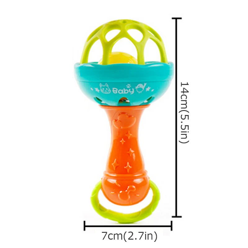 Детские погремушки игрушки Интеллект захватывающие десны пластиковый ручной Колокольчик погремушка забавные развивающие мобильные игрушки подвесные игрушки для малышей 0-12 месяцев
