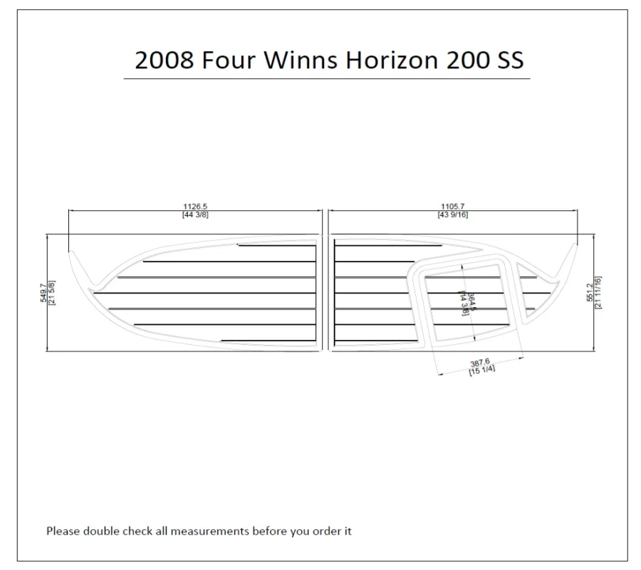 2008 Four Winns Horizon 200 SS площадка для плавания 1/4 &quot6 мм Лодка EVA тик палуба | Автомобили и