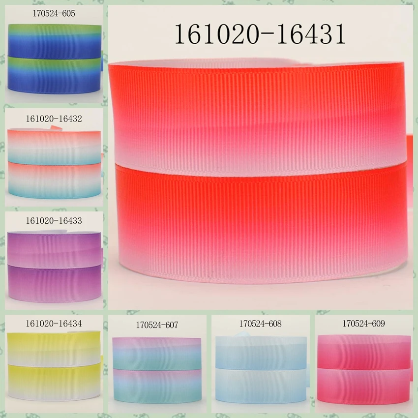 10 ярдов-разные размеры-милая постепенная смена цвета лента напечатанная корсажная лента