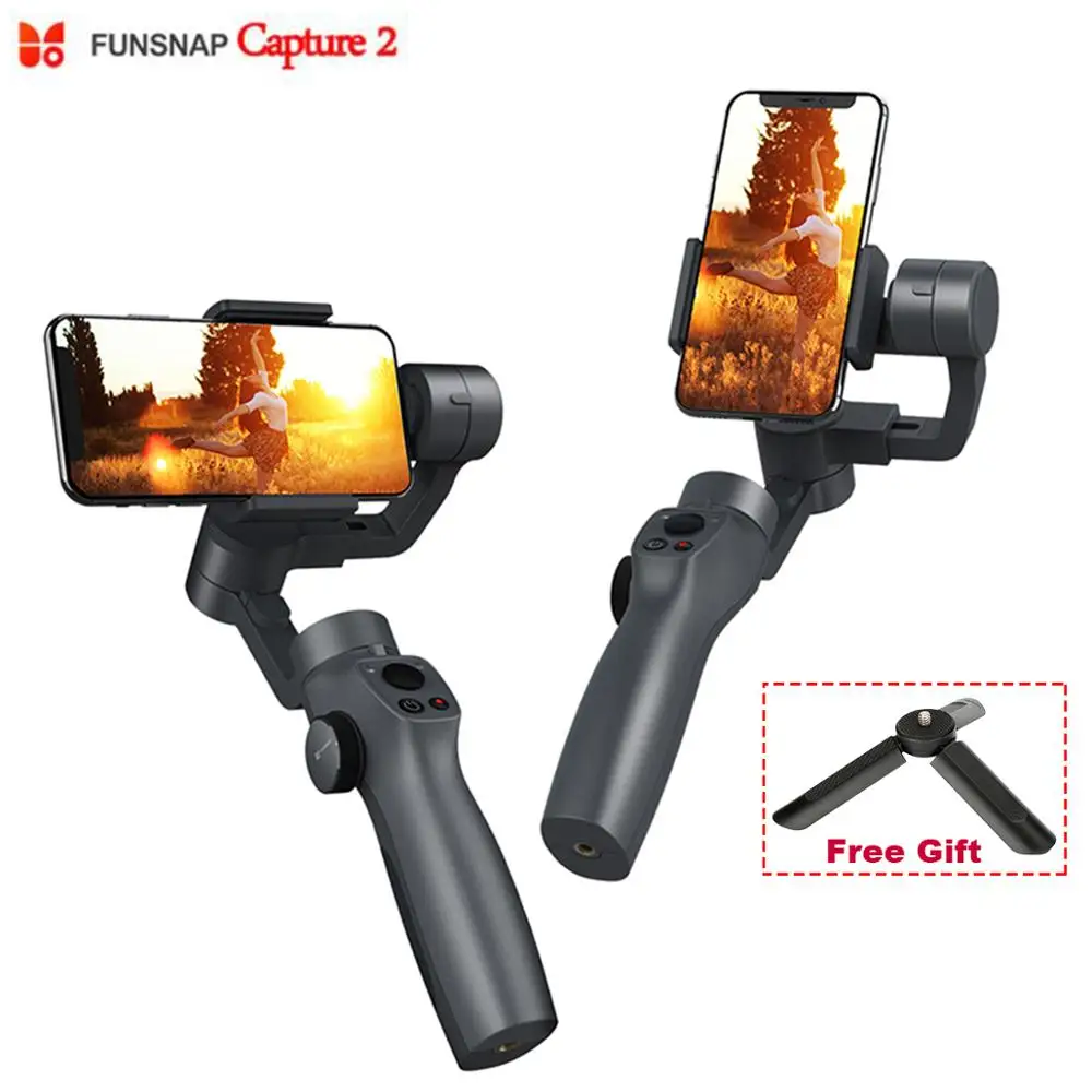 

Funsnap Capture 2 Three-axis Phone Handle Gimbal Stabilizer for Andriod IOS Smartphones Gopro 4/5/6/7 Sport Action Cameras