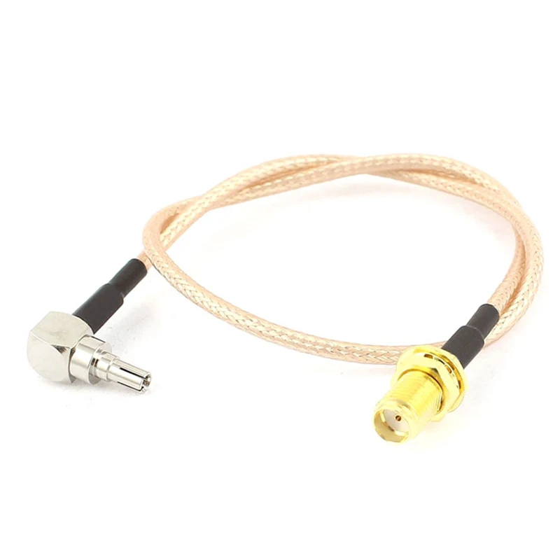 New SMA Female Jack Connector Switch CRC9 Male Plug Right Angle Convertor RG316 Cable 15CM Adapter HUG-Deals