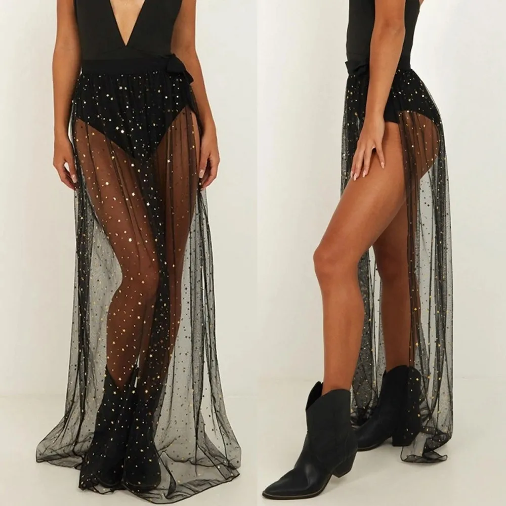 

Women Swimwear Bikini Beach Sarong Wear Cover Up Swimsuit Wrap Chiffon Skirt