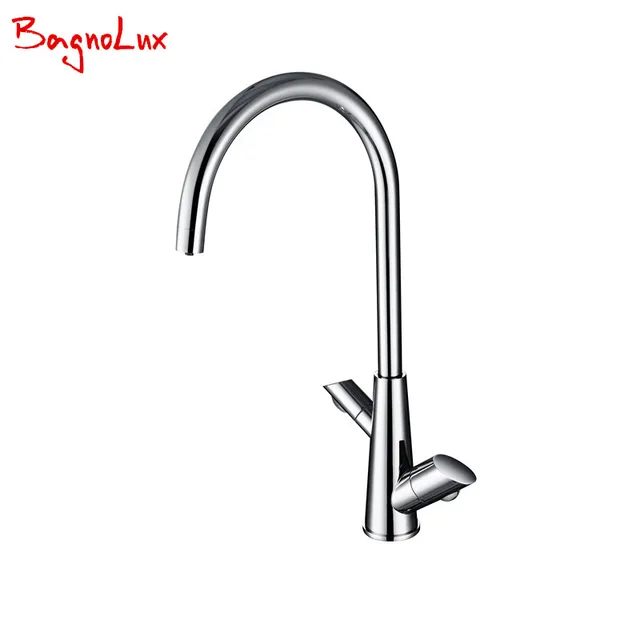 Special Price Bagnolux Unique Design 100% Solid Brass High Quality Tri Flow Ro Water Filter 3 Way Double Function Three Ways Kitchen Faucet