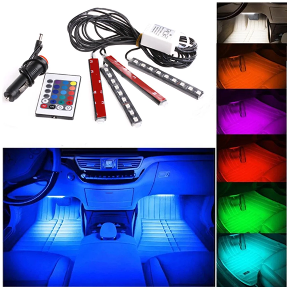 7 Color 5050 LED Car Light Floor Decorative Atmosphere Lighting Kit