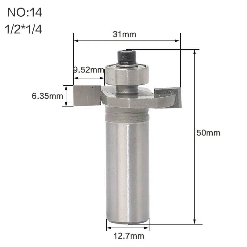1/" 1/2 конических фрез высокое качество «Т» Тип печенья совместных слот резак соединять/долбежные фрезы Резак работы по дереву - Длина режущей кромки: NO14