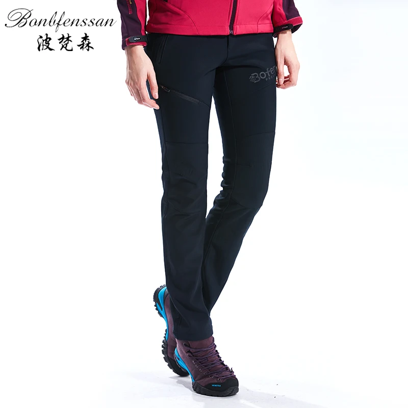 Cena Nowe zimowe ciepłe spodnie sportowe damskie wodoodporne ciepłe polarowe spodnie trekkingowe wspinaczka Camping Sport Softshell spodnie 1828B
