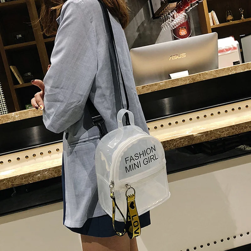 

Clear Mini Jelly Packback For Women Fashion Transparent Pvc School Bags For Child High Quality Small Travel Bookbags Ladies Bag