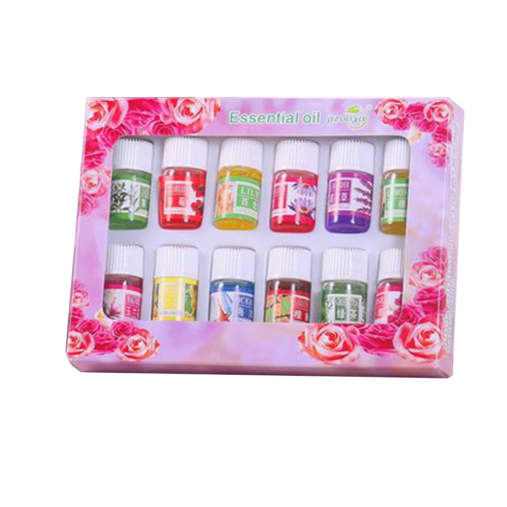 

Room air freshener 12 Bottles/set 3ML Natural Aroma Fragrance Essential Oil Set for Aromatherapy Humidifier Water Soluble #1024