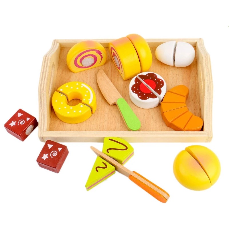 wooden cut up play food