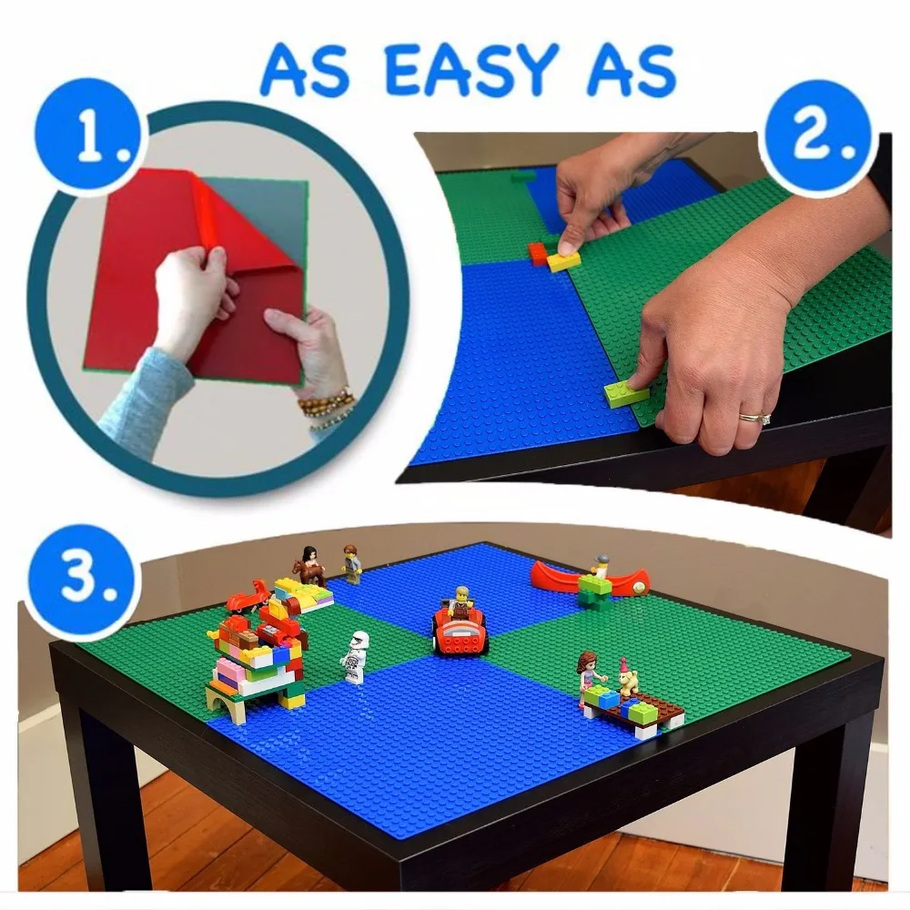 

Building Blocks 1PC 32*32 Self Adhesive Baseplate Compatible With Most Major Brands of Plastic Brick Building Plates Kids Toys