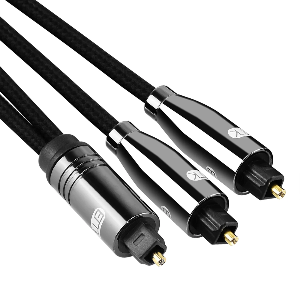 EMK Optical Audio Splitter SPDIF Toslink Splitter optical input speakers 1 input 2 output toslink splitter cable for amplifier EMK Optical Audio Splitter SPDIF Toslink Splitter optical input speakers 1 input 2 output toslink splitter cable for amplifier