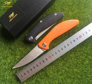 

NIGHTHAWK SIGMA good quality Flipper folding knife D2 blade G10 handle hunting practical camping survival knives pocket EDC tool