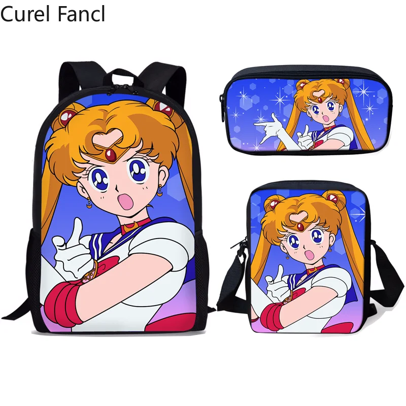 

Cartoon School Backpacks Teenagers Sailor Moon Print School Bags for Boys Girls Students Orthopedic Schooltas Mochila Escolar 9
