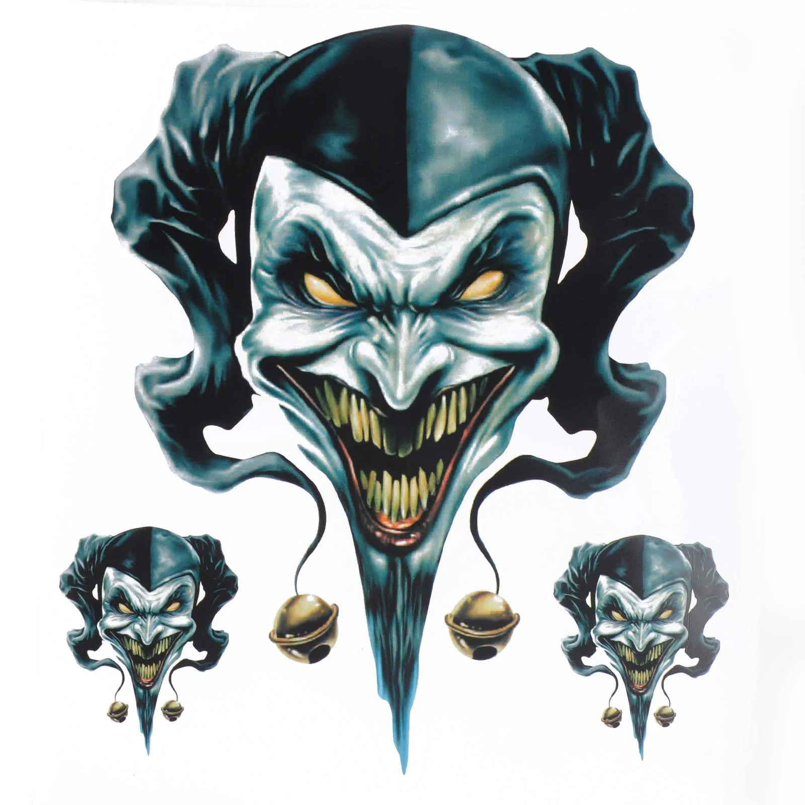 New Motorcycle and Car Hoods Trunk Thriller Rear Window Decal Evil Clown Devil Personalized Funny Car Sticker
