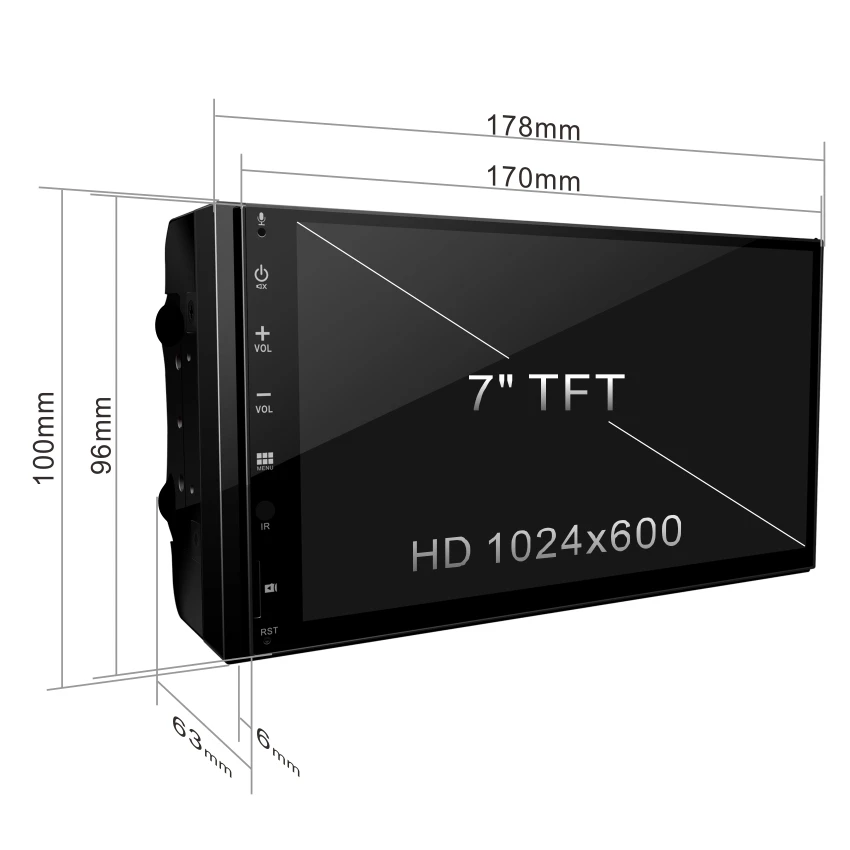 Top Dinpei 7" 2 Din Car Multimedia Player GPS Navigation Stereo Audio Radio Mp5 WiFi SD USB touch screen Universal Android 7.1 4