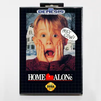 

New 16 bit MD game card - home alone with Retail box For Sega genesis system