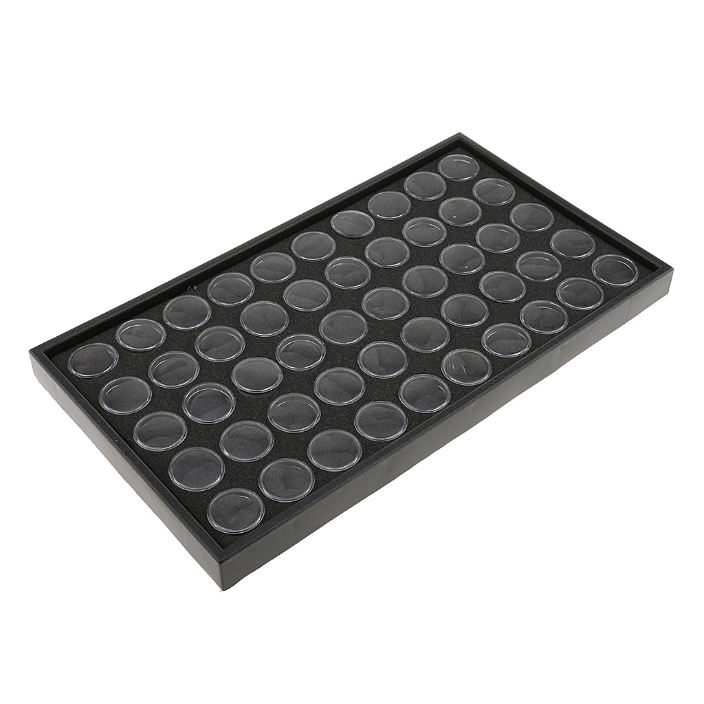 50 Pots Nail Art Empty Rhinestones Bead Glitter Dust Powder Display Box Case High Quality Nail Art Practice Display Tools 