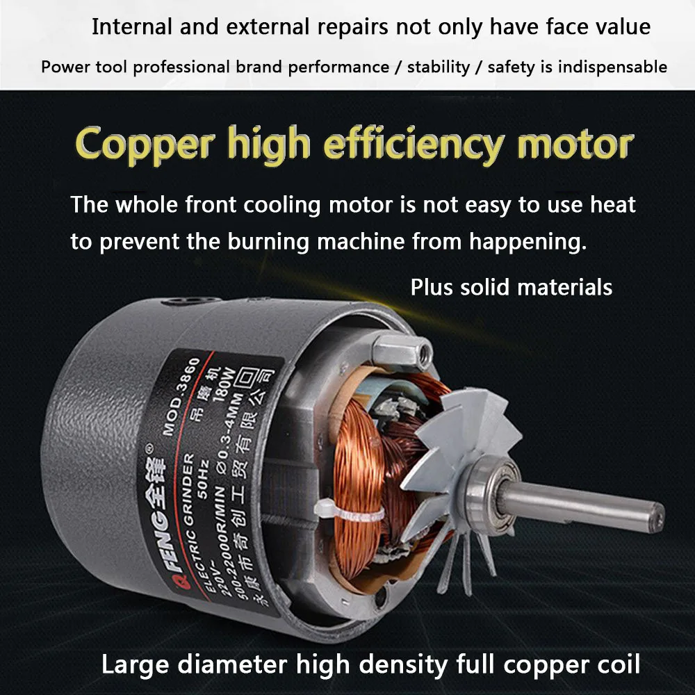 190W Hanging Mill Engraving Machine Suspension Shaft Milling Cutting Polishing Carving Jade Root Carved Chuck Drill Carpentry
