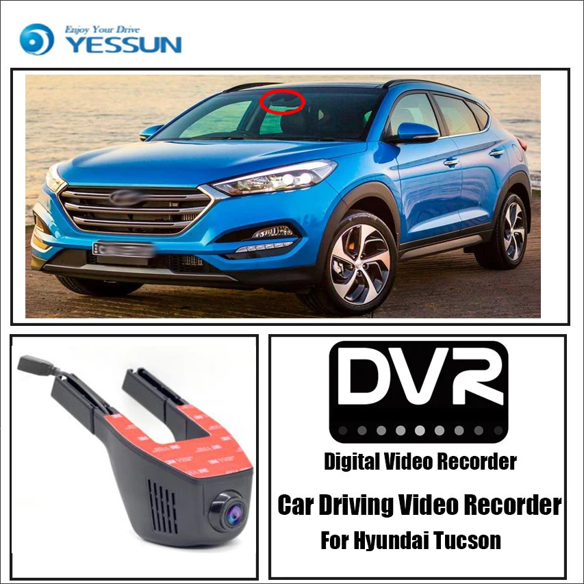 Мини-видеорегистратор YESSUN для Hyundai Tucson Wi-Fi ночное видение Novatek 96658 | Автомобили и