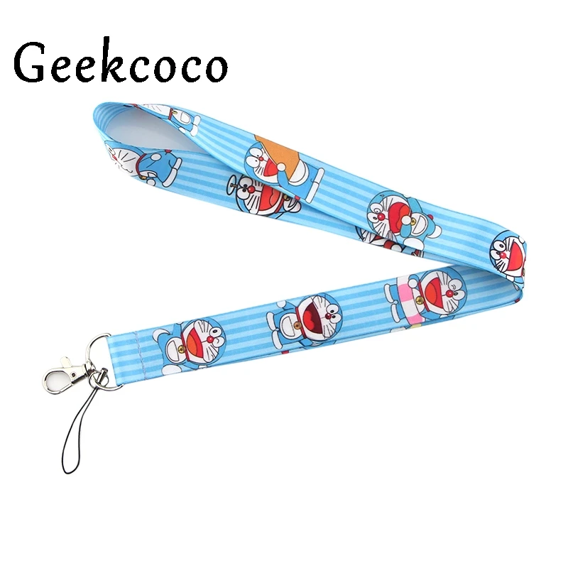 

Doraemon cartoon lanyards for keys mobile phone straps necklace card holders webbing ribbons keychain keyring rope cameras J0428