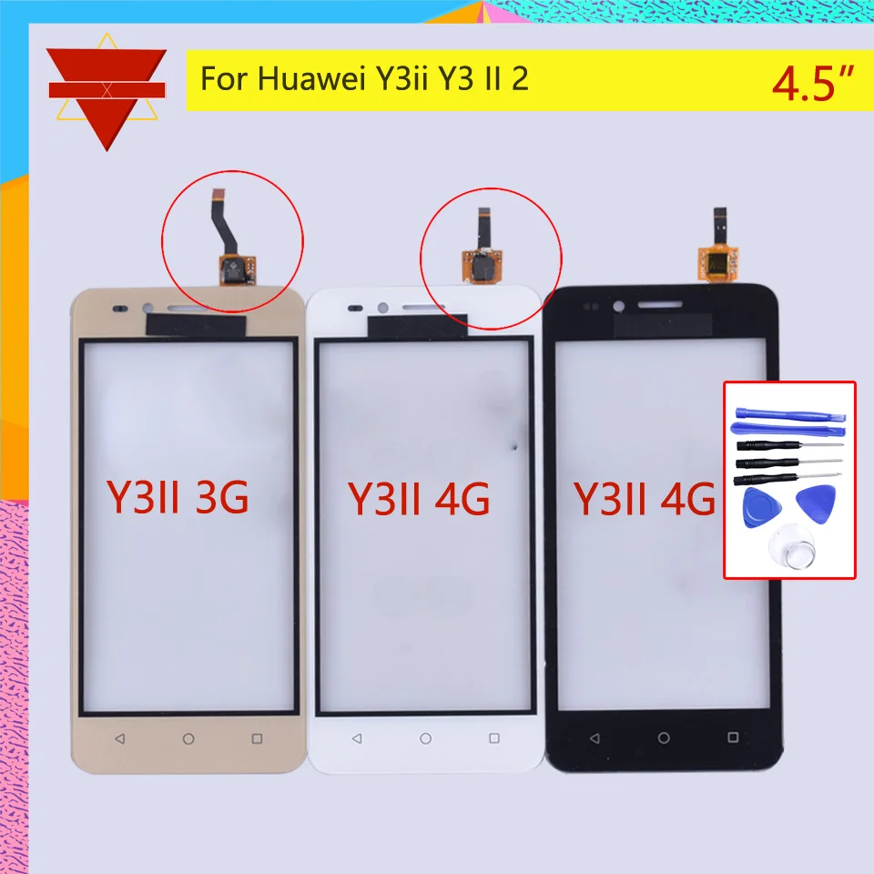 4 5 &quotдля Huawei Y3ii Y3 II 2 LUA-U23 LUA-L03 LUA-U22 LUA-L23 сенсорный экран Сенсорная панель Датчик