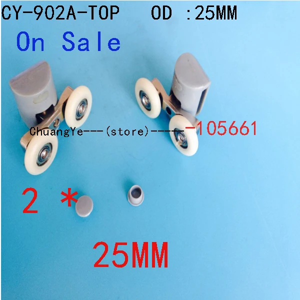 

2 x Double Top Shower Door Rollers/Runners/Wheels 25MM