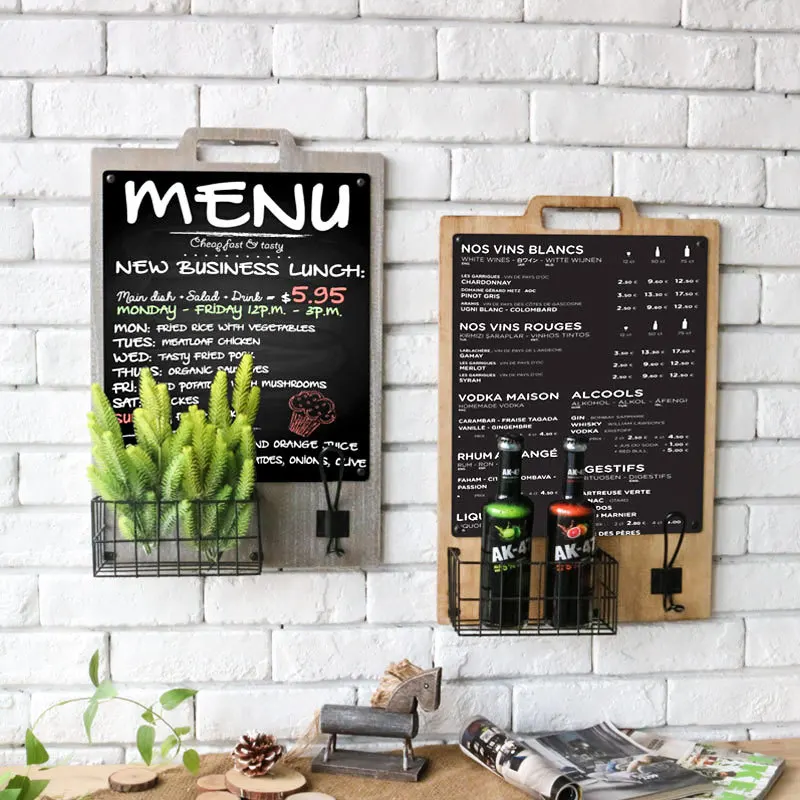 Wall Storage Basket Retro Blackboard (1)