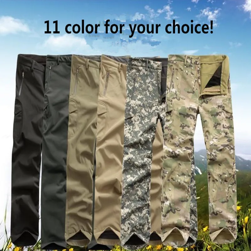 

Outdoor Sport SoftShell Sharkskin TAD Pants Camouflage Army Tactical Hunting Pants Waterproof Windproof Hiking Climbing Trousers