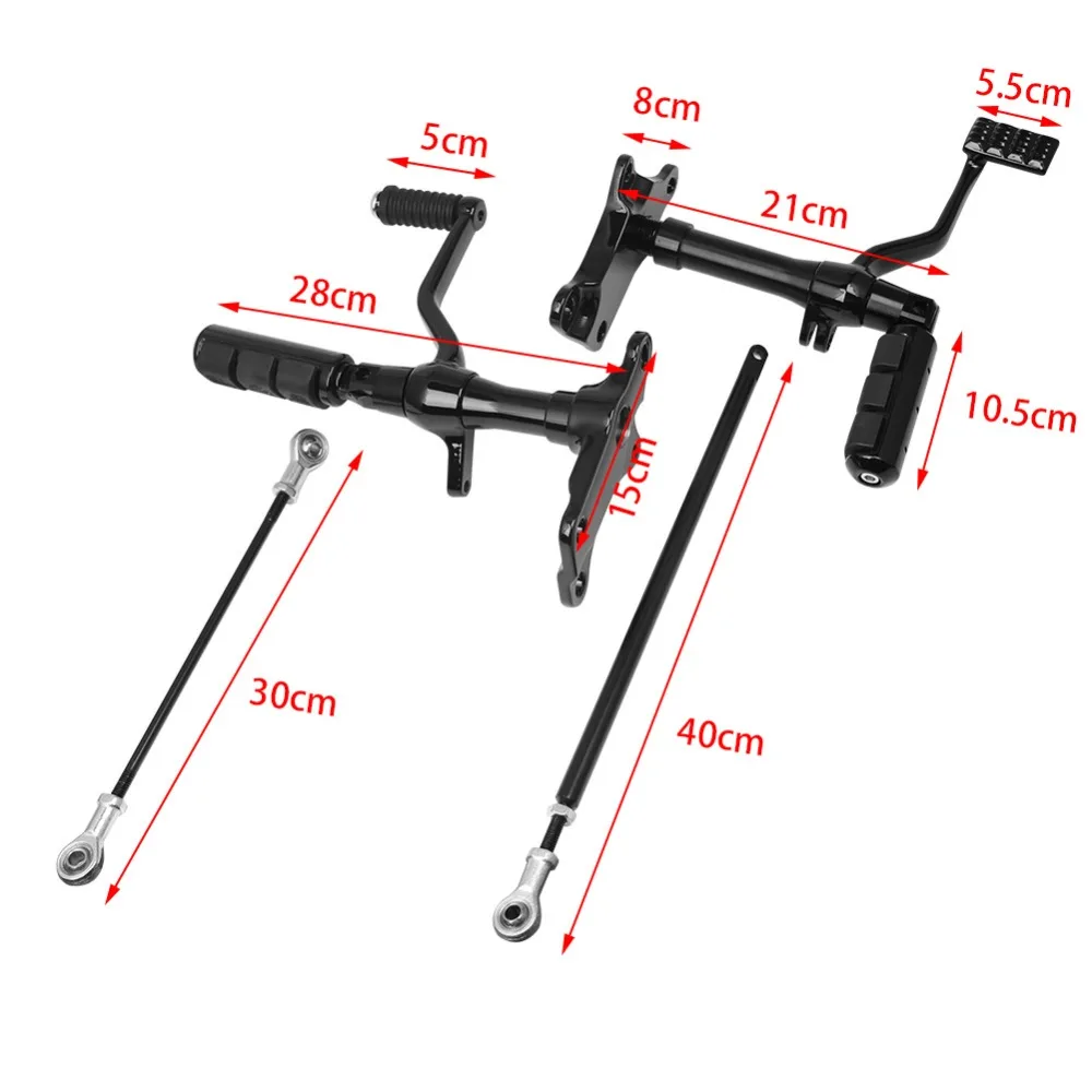 Кафе гонщик вперед управления колышки рычаги связи мотоцикл подставки для ног полный комплект подходит для Sportster 1200 на заказ 883 XL железо