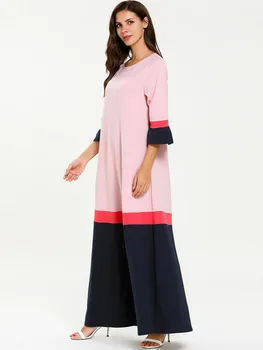 

Casual Muslim Abaya Maxi Dress Kimono Long Robe Gowns Jubah Vestidos Kaftan Ramadan Eid Middle East Arab Islamic Prayer Clothing