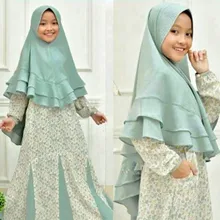 Одежда для малышей для маленьких девочек висячий Абая для мусульман, Дубай халат Китайский традиционный Костюмы платье