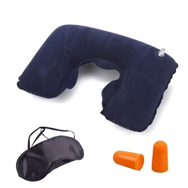 Eye Mask/Earbuds/Inflatable Pillow Set