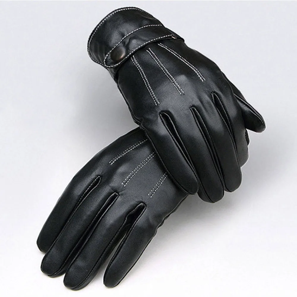 

Man High-end Skiing Gloves All-finger Sports Gloves Black Outdoor Sport Climbing Riding Drivers Warm Fashion Gloves