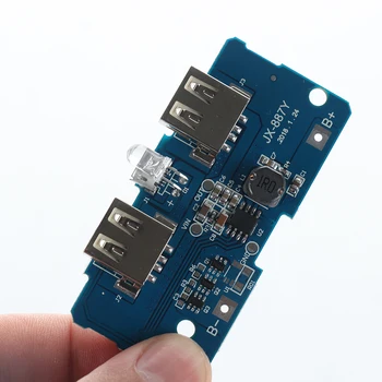 

Hot 3.7V To 5V 2A Boost Module DIY Power Bank Mainboard Circuit Board Double USB Output