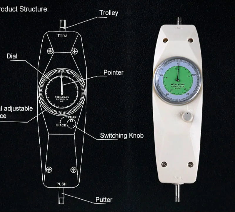 Tipo Pointer Dinamômetro Portátil Multi-ambiente Alta Precisão