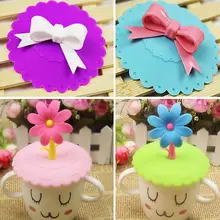 Милые Анти-пыль силиконовый стеклянная крышка для чашки Кофе всасывающее уплотнение крышки Кепки силиконовый герметичный любовь ложка Новинка