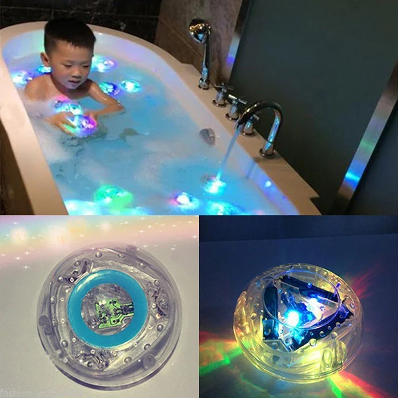 Wasserdichte Badewanne Spielzeug Wasser Kinder Baby Badewanne Party LED-Lampe 