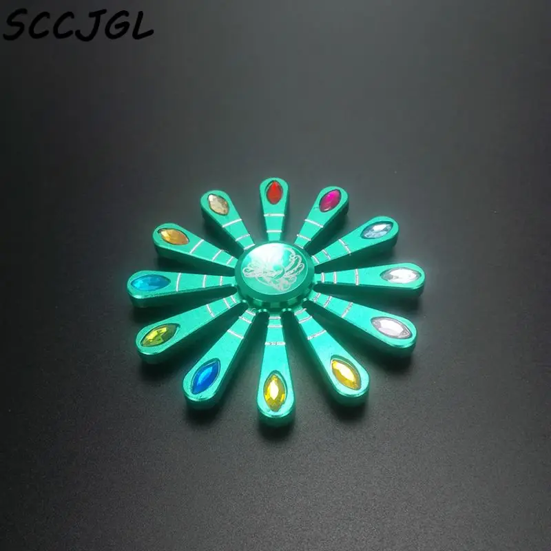 

Aluminum alloy Peacock Style Metal Fidget Spinner Hand Spinner Gyro Finger Spinners Puzzles Finger Toys for ADHD Anxiety